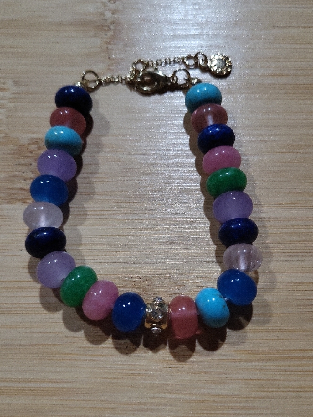 BaubleBar Multicolor Beaded Bracelet with Gold Accent